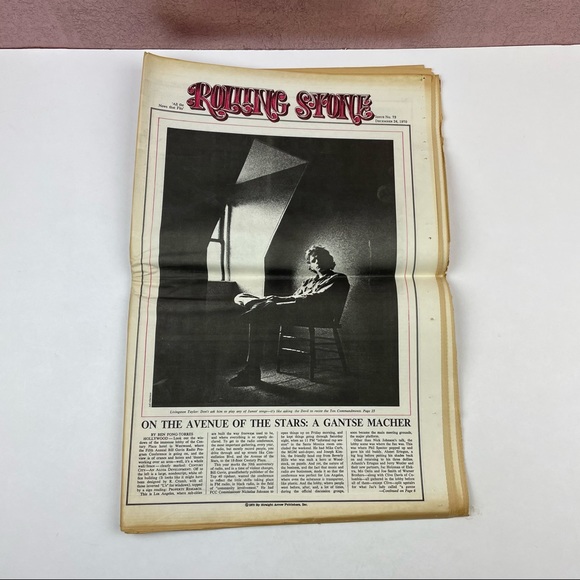 Vintage Rolling Stone Magazine Rod Stewart December 24, 1970 Music Art History - Picture 5 of 5